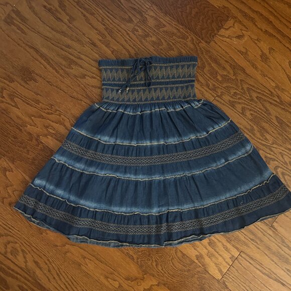Indigo & Lace Denim Skirt and Dress - Picture 1 of 2